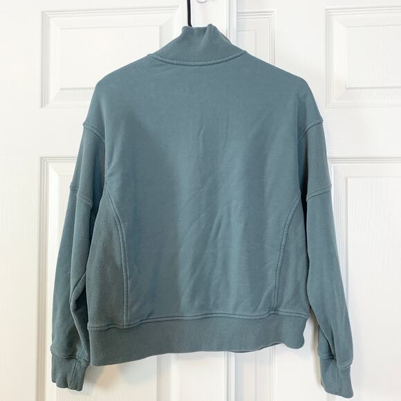 Vuori Sedona Rib Half Zip Sweatshirt Jacket Smoke Blue Size XS - Picture 6 of 9